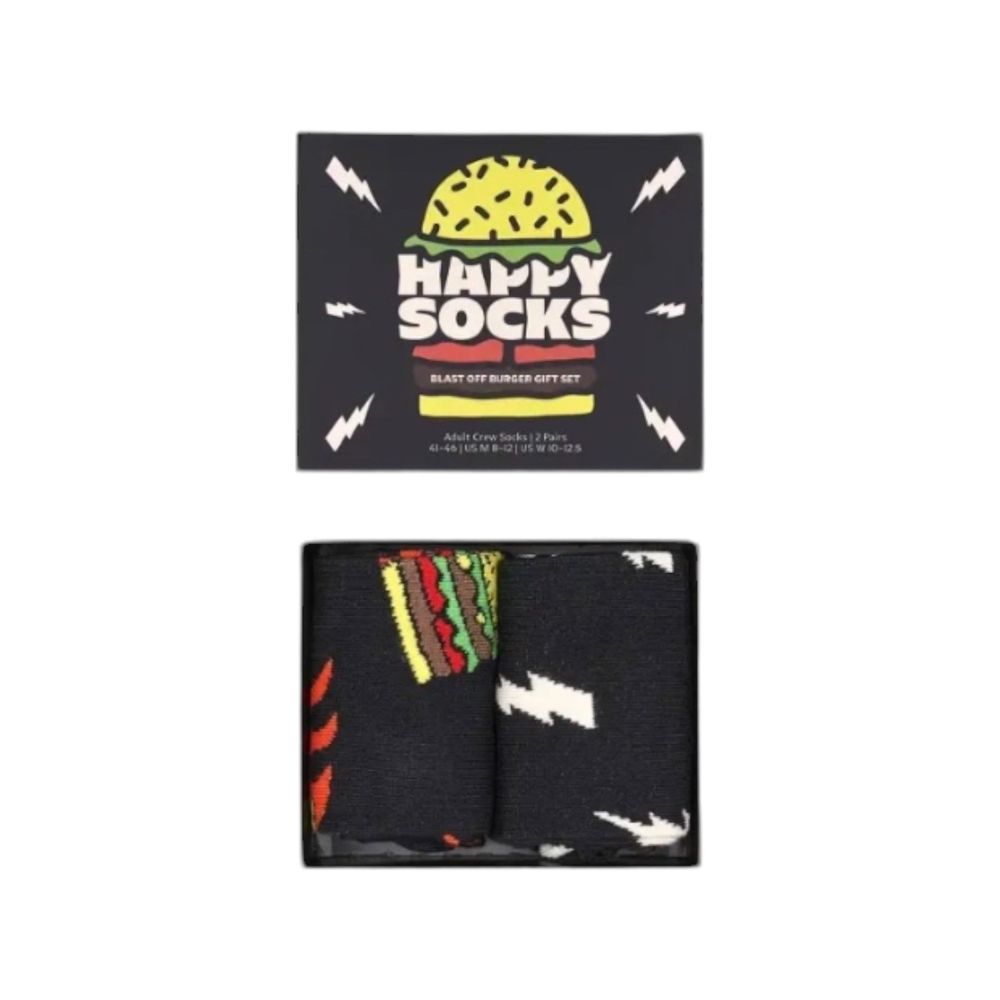 Happy Socks Black Cotton Sock - Elegant Essential Accessory