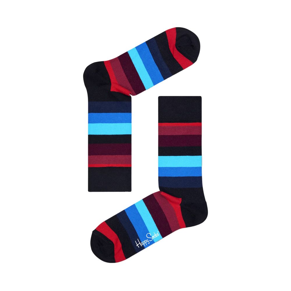 Happy Socks Black Cotton Sock for Elevated Everyday Elegance