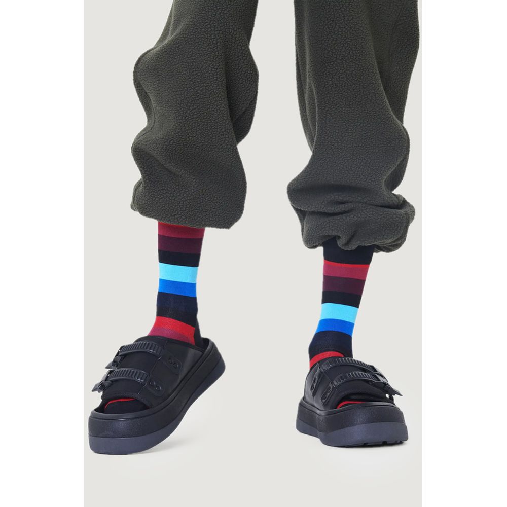 Happy Socks Black Cotton Sock for Elevated Everyday Elegance