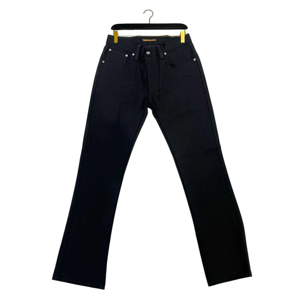 Nudie Jeans Black Cotton Jeans for Elevated Style