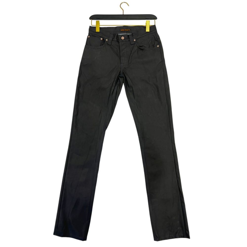 Nudie Jeans Black Cotton Luxury Jeans for Discerning Taste