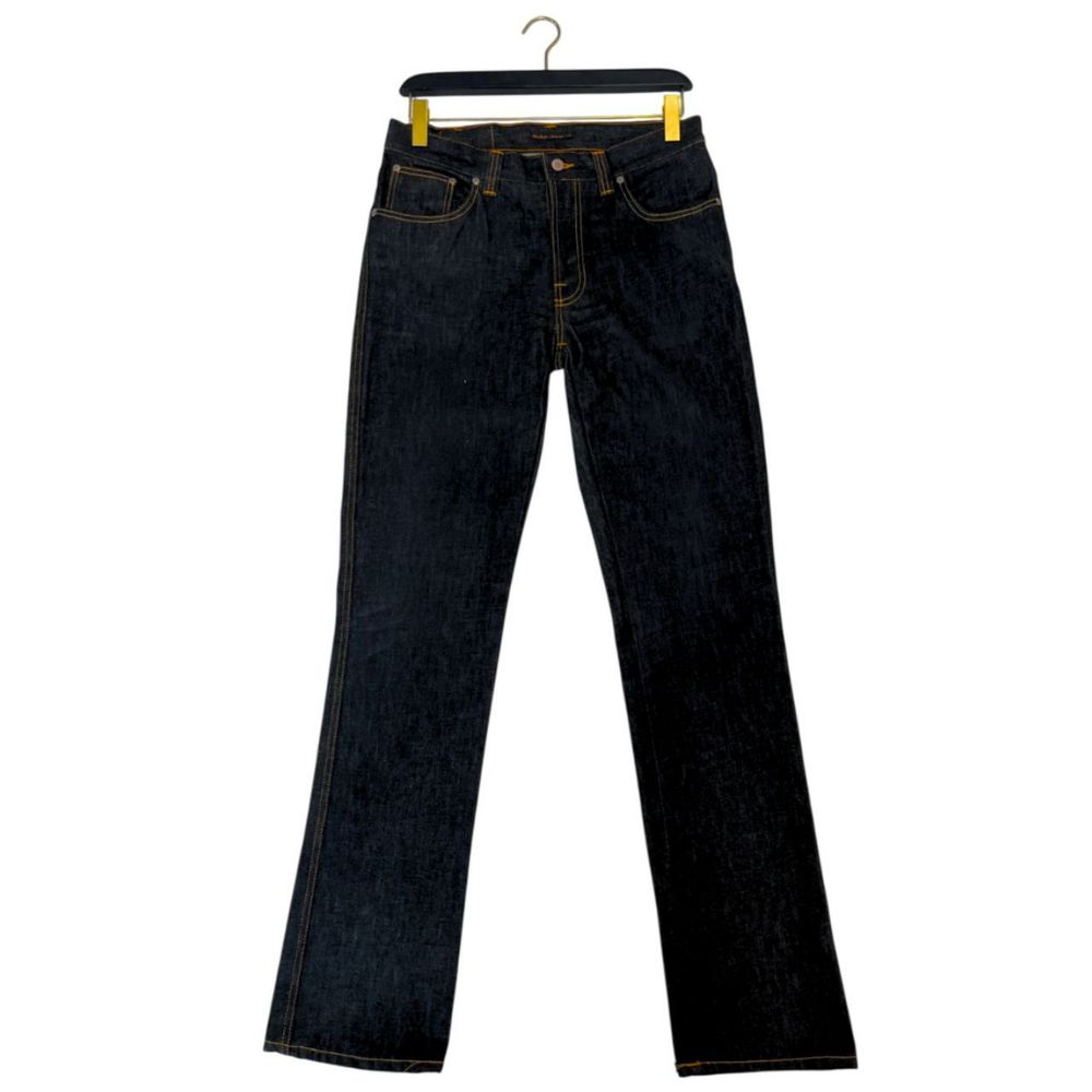 Nudie Jeans Black Cotton Slim Fit Premium Denim Trousers