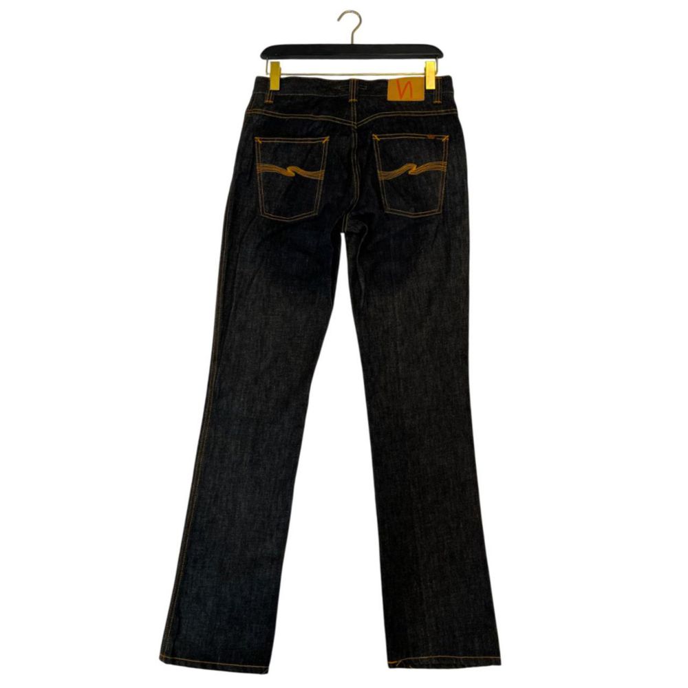Nudie Jeans Black Cotton Slim Fit Premium Denim Trousers