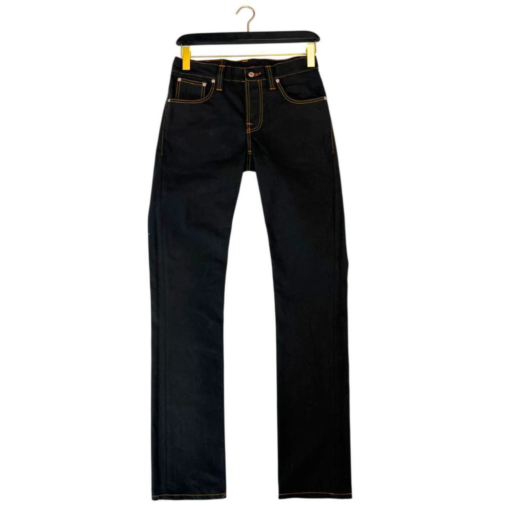 Nudie Jeans Black Cotton Jean for Elevated Style