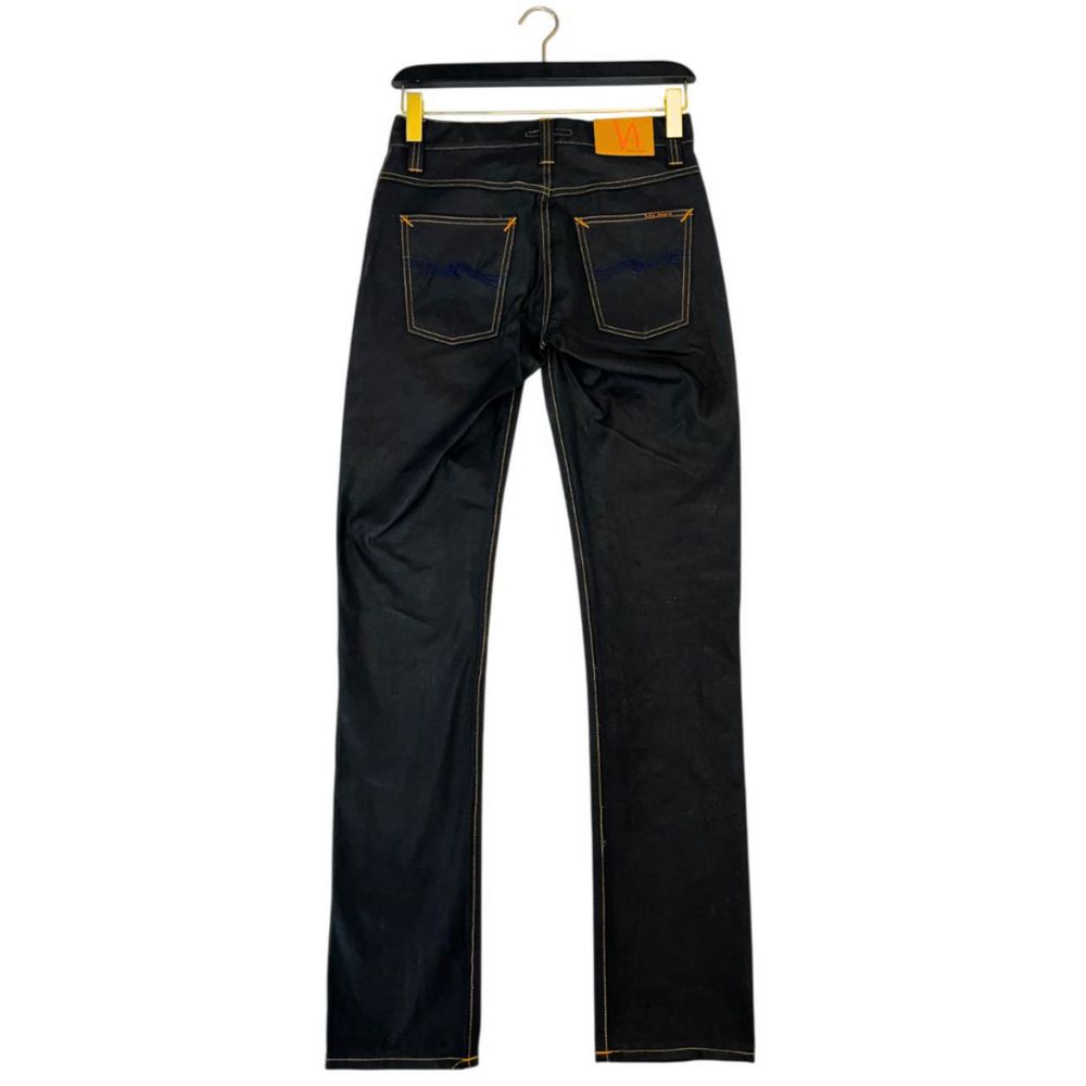 Nudie Jeans Black Cotton Jean for Elevated Style