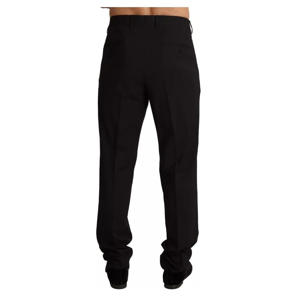 Dolce & Gabbana Black Wool Dress Formal Skinny Pants