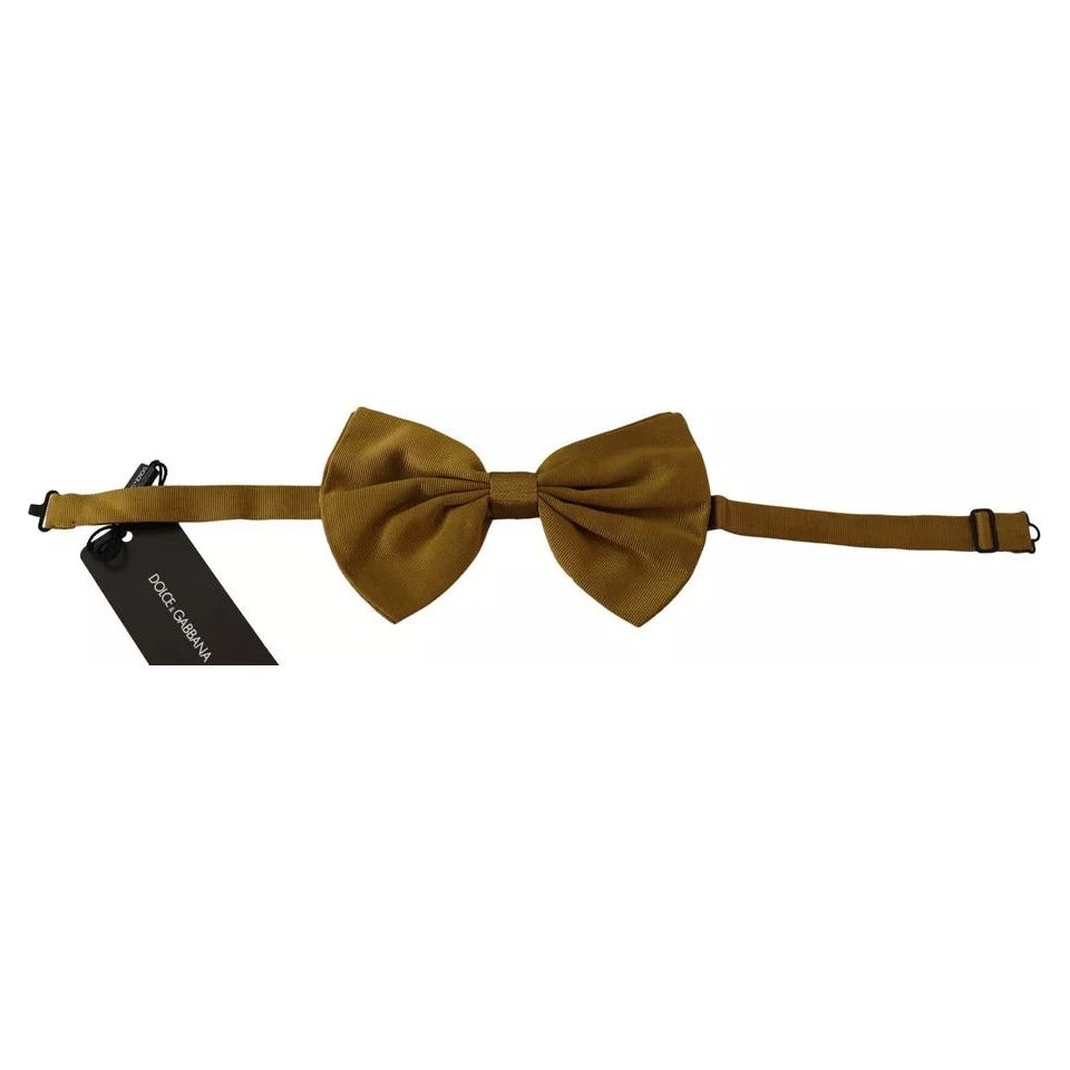Dolce & Gabbana Yellow Mustard 100% Silk Butterfly Bow Tie