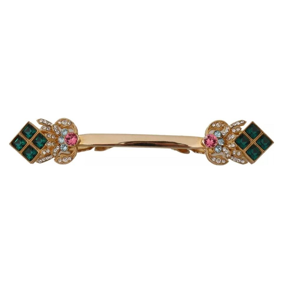 Dolce & Gabbana Gold Plated 925 Sterling Silver Crystal Brooch