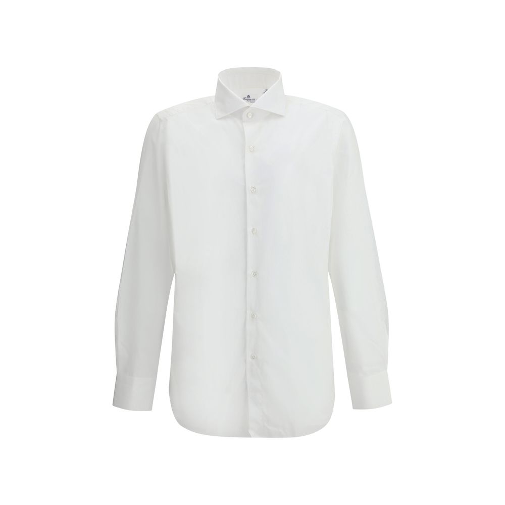 Finamore White Cotton Shirt - Luxurious Cotton Elegance