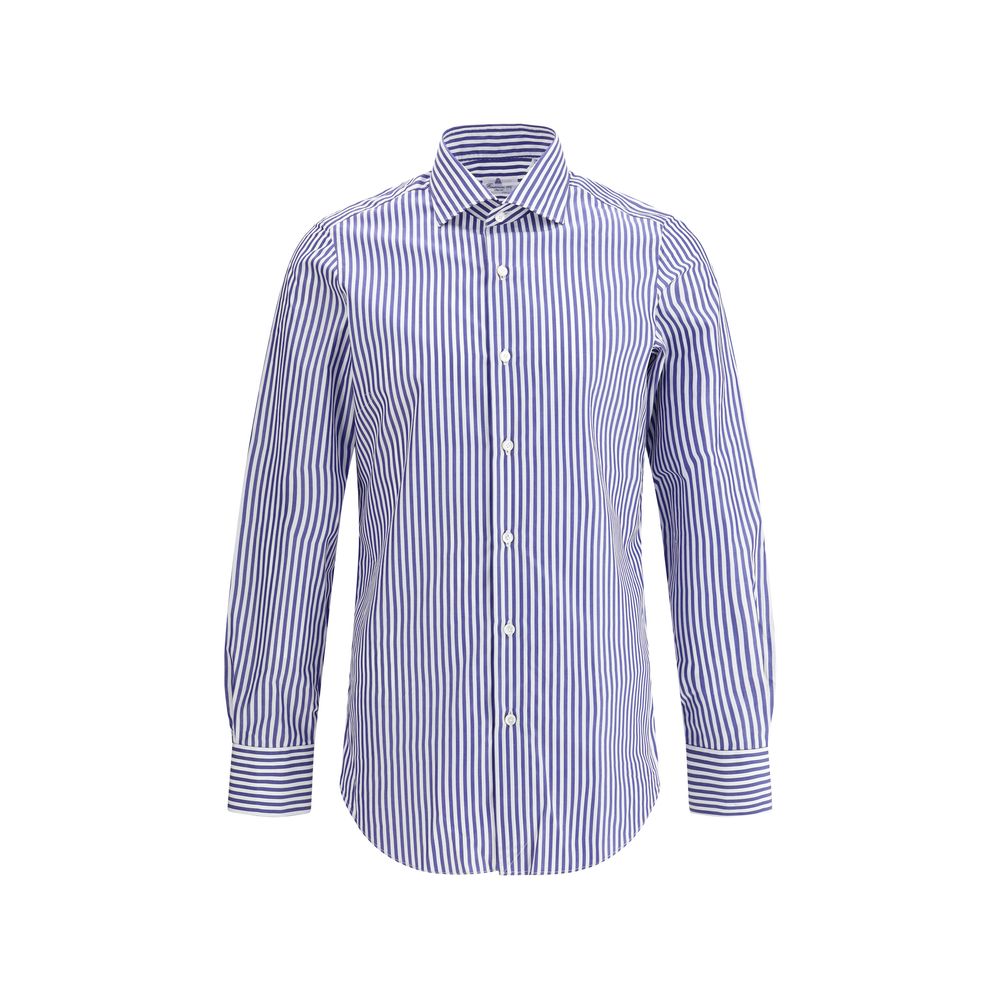 Finamore White Cotton Zante Shirt - Timeless Elegance in Cotton