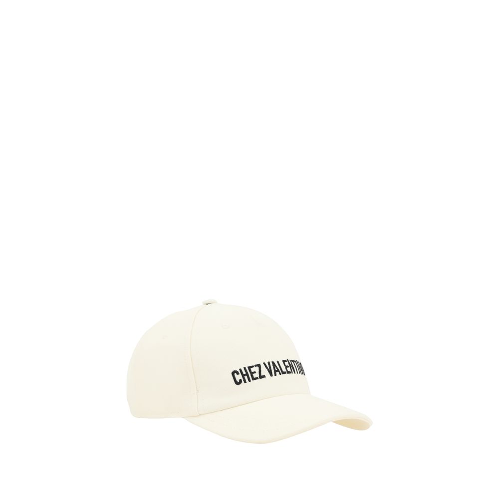 Valentino Garavani Black Cotton Baseball Hat Elegance