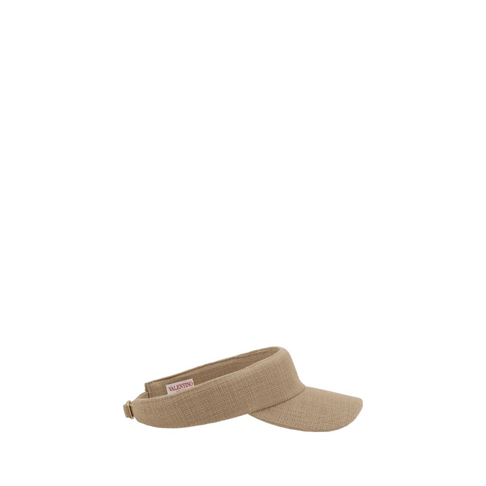 Valentino Garavani Black Cotton Visor - Timeless Luxury Accessory