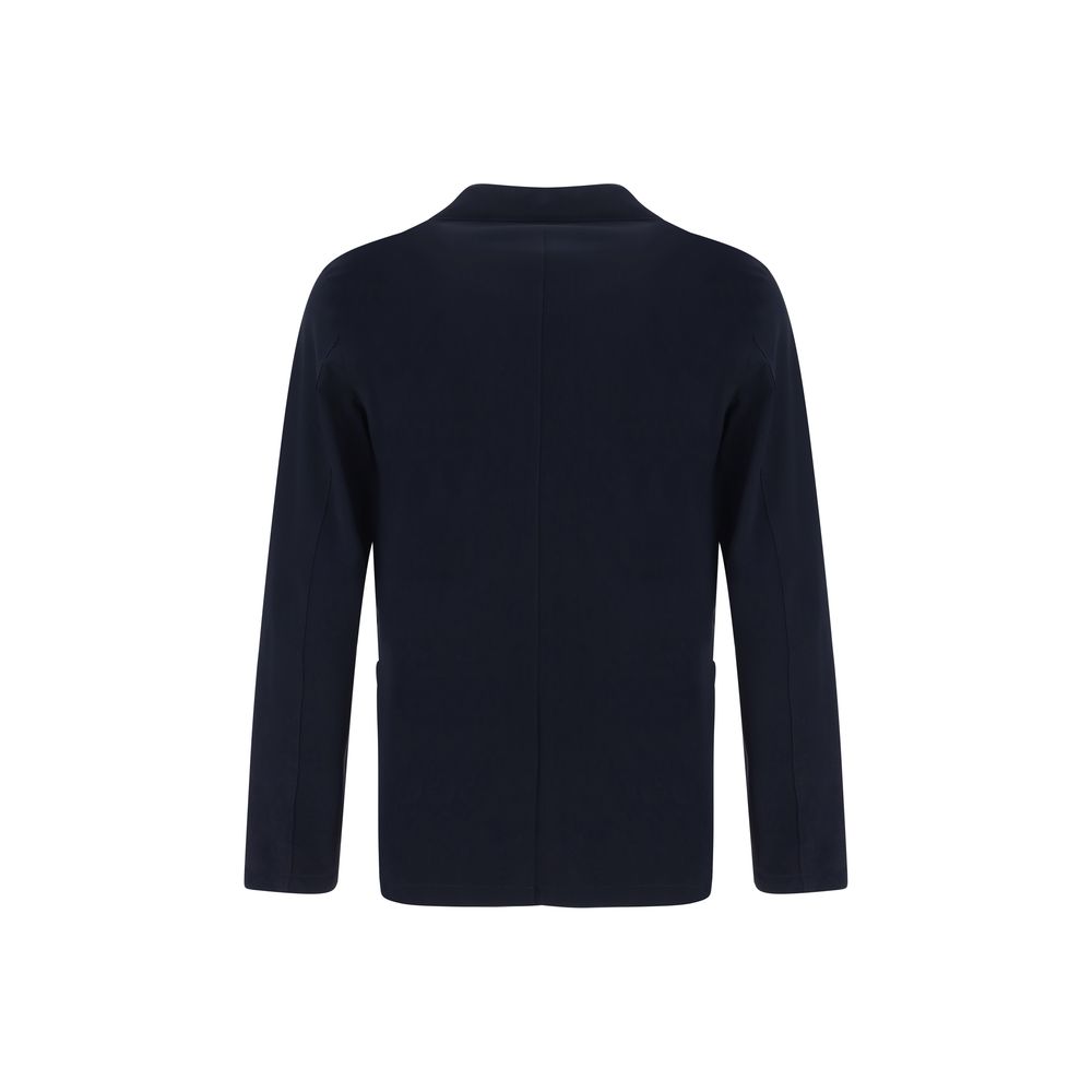 Herno Navy Wool Blazer Jacket with Timeless Elegance and Style