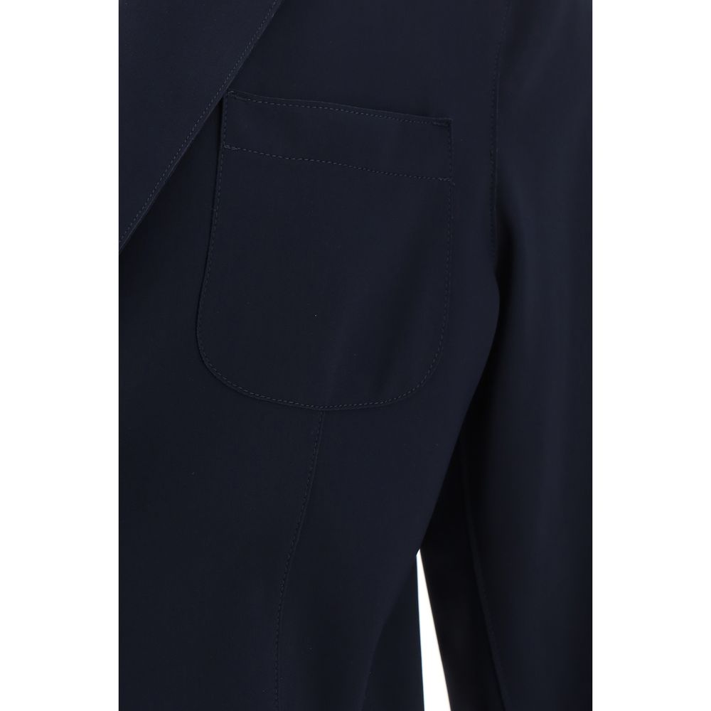 Herno Navy Wool Blazer Jacket with Timeless Elegance and Style