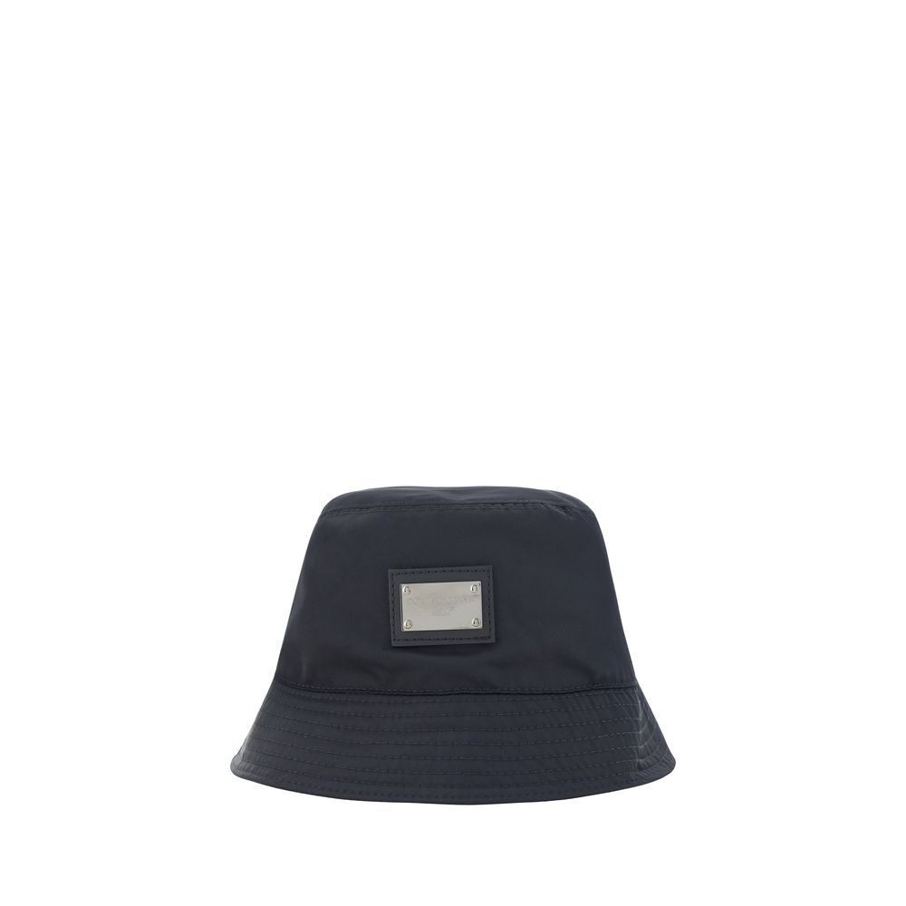 Dolce & Gabbana Black Premium Nylon Bucket Hat