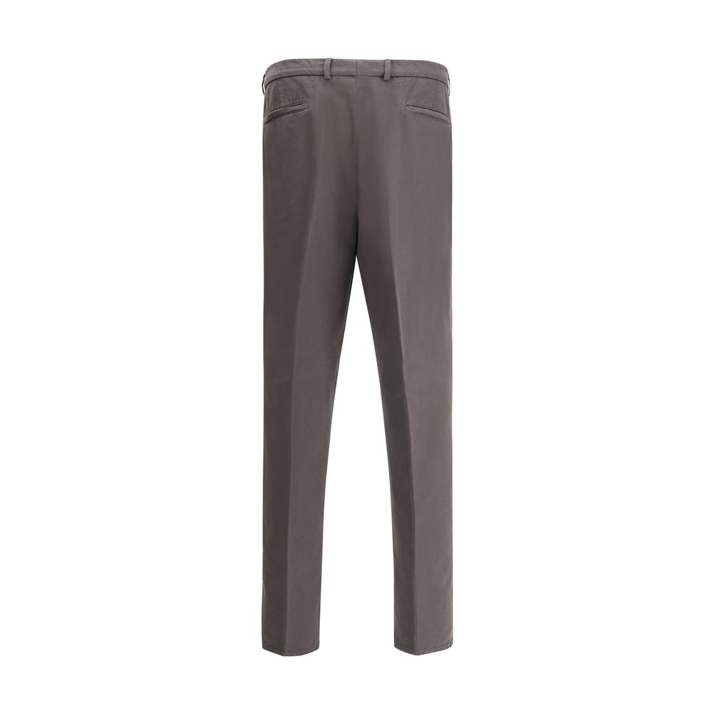 Brunello Cucinelli Beige Cotton Trousers in Luxurious Cotton Elegance