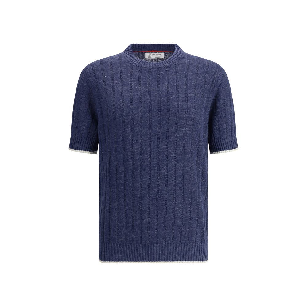 Brunello Cucinelli White Luxurious Linen T-Shirt