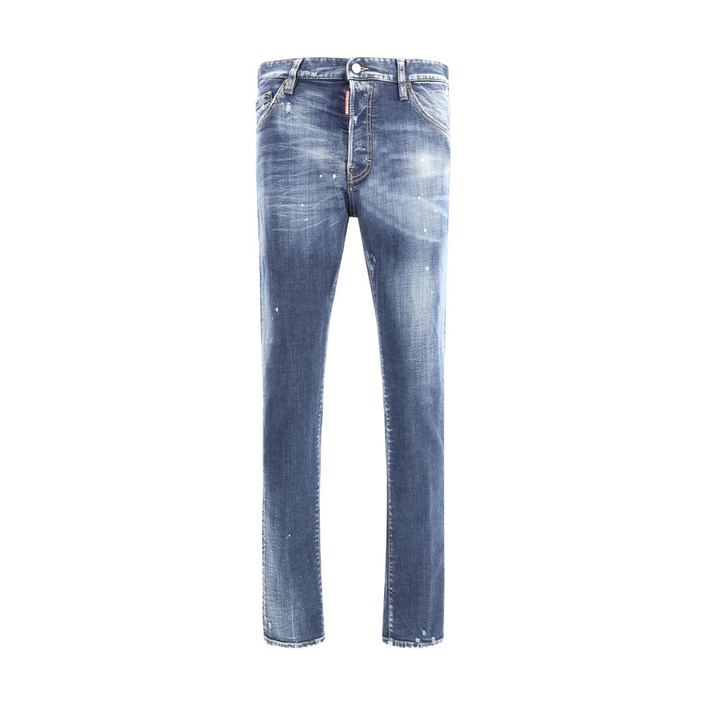 Dsquared² Blue Denim Cool Guy Jeans With Iconic Worn Effect Design