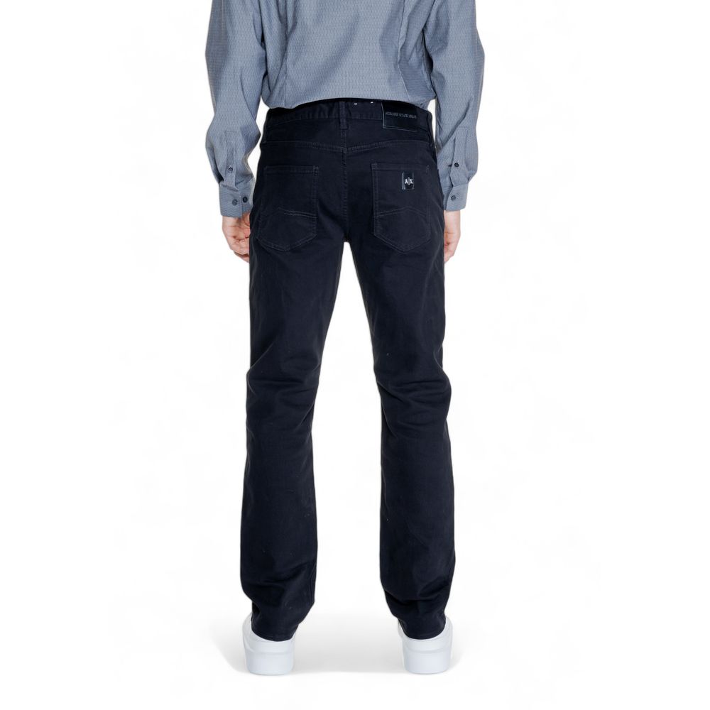 Armani Exchange Black Cotton Jeans for Effortless Style