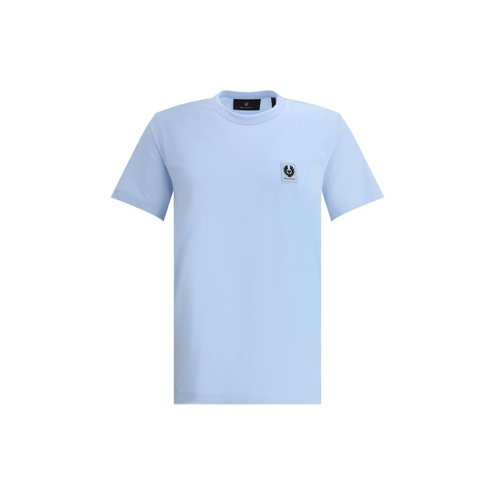 Belstaff White Cotton T-shirt with Iconic Monogram Patch