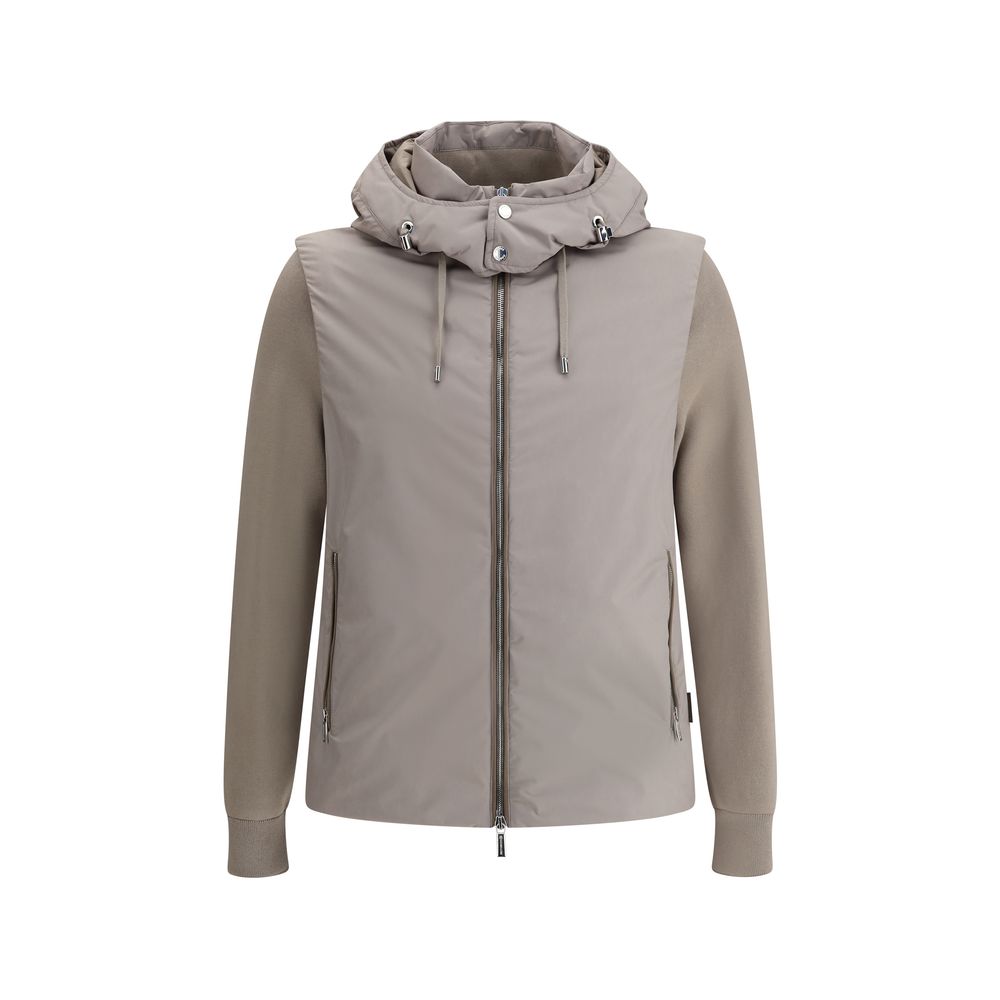 MooRER Navy Wool Blend Padded Jacket for Elevated Winter Style