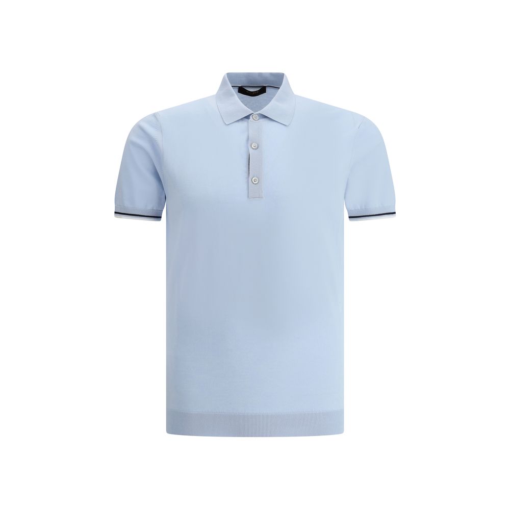 MooRER White Cotton Polo Shirt for Effortless Sophistication