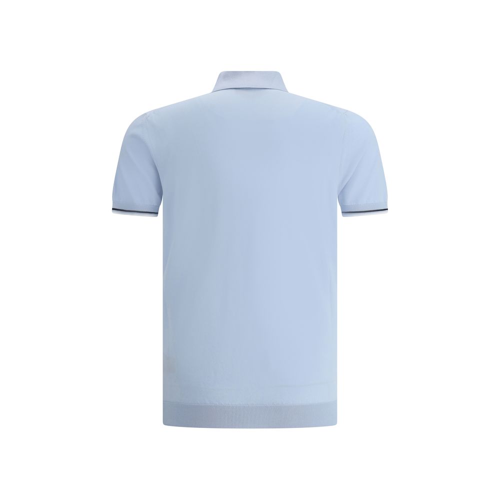 MooRER White Cotton Polo Shirt for Effortless Sophistication