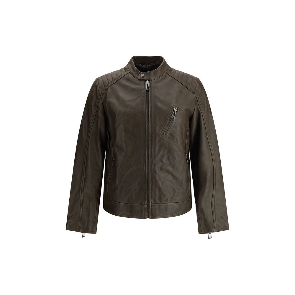 Belstaff Black Lambskin V Racer Jacket: Timeless Luxury Redefined