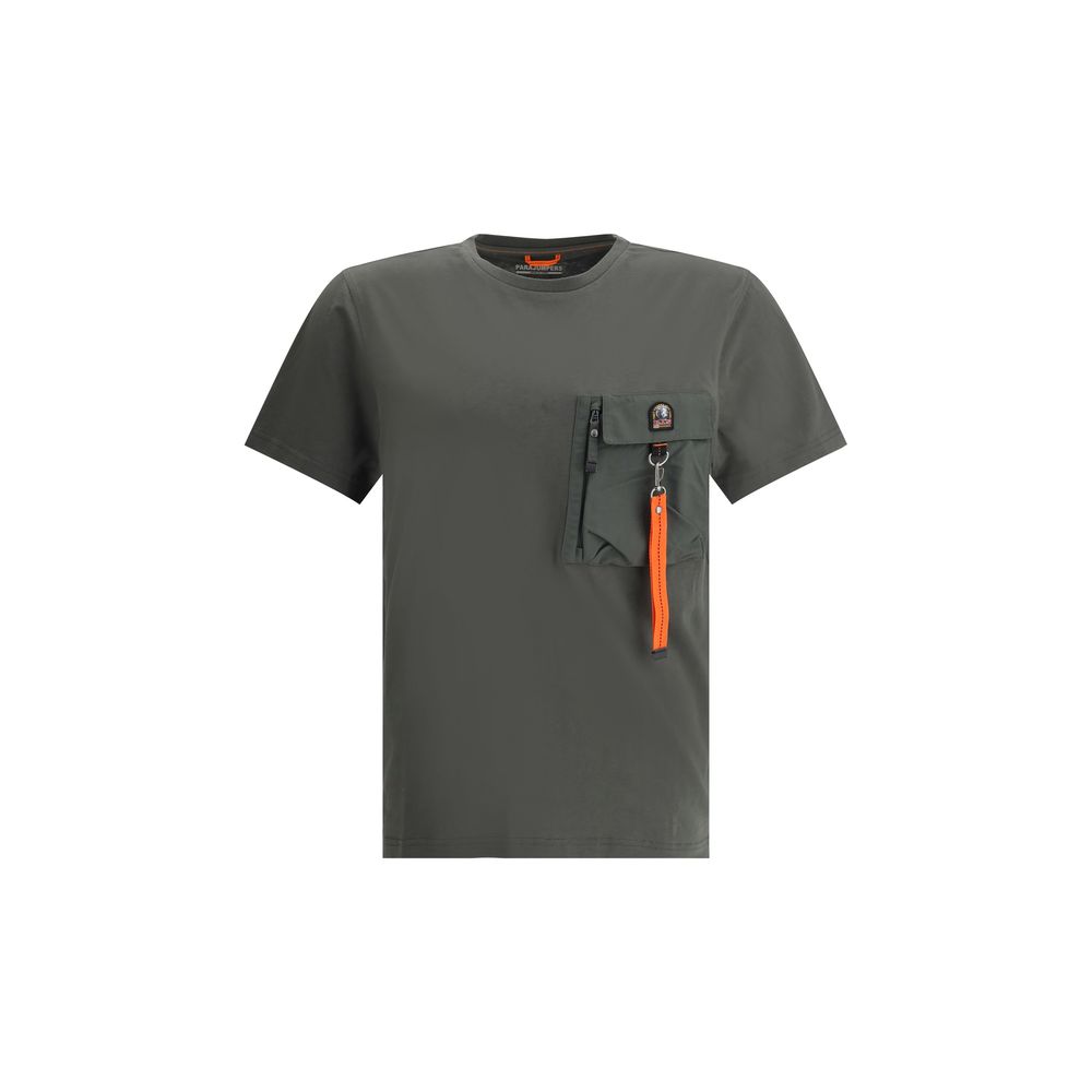 Parajumpers Grey Cotton T-shirt - Elevated Casual Elegance