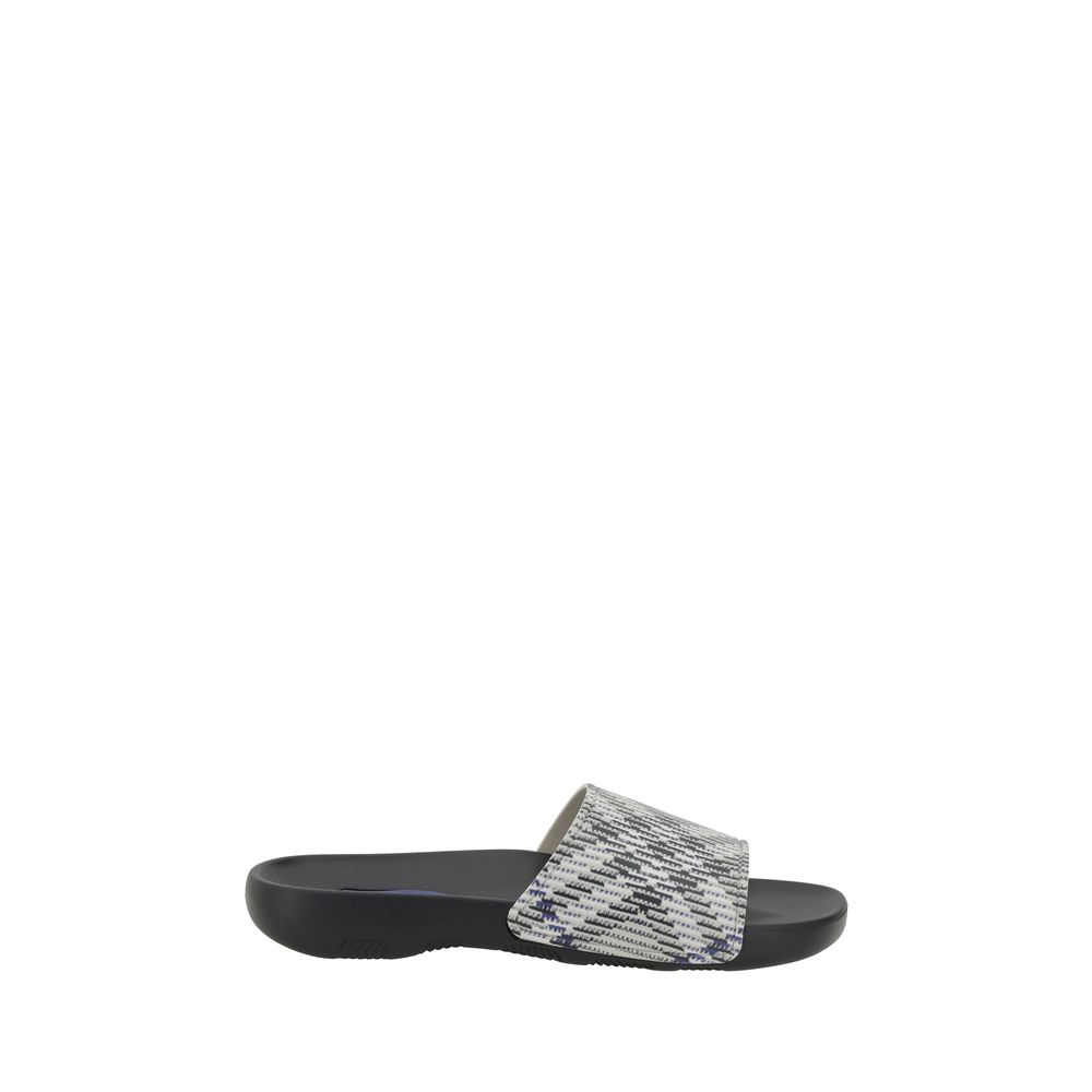Burberry Beige Rubber Slides for Effortless Luxury Style