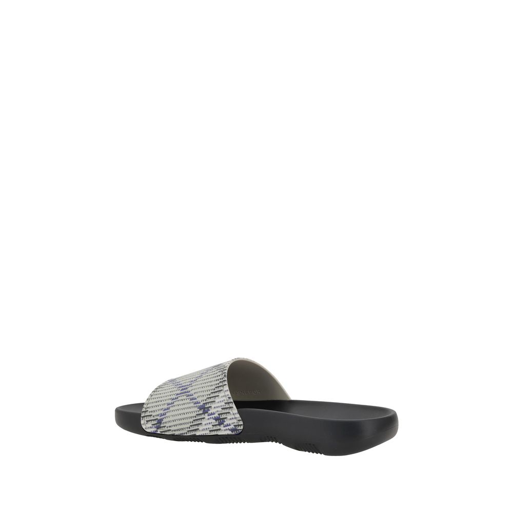 Burberry Beige Rubber Slides for Effortless Luxury Style