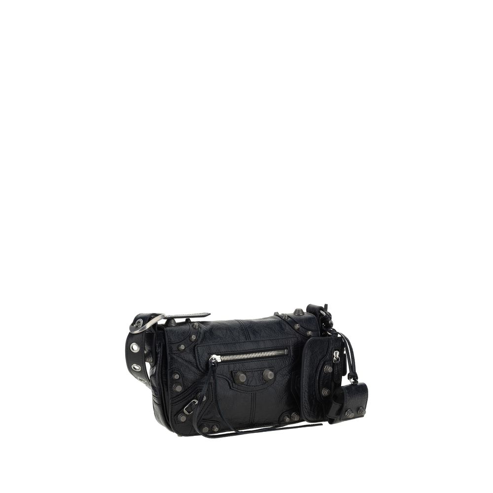 Balenciaga Black Luxurious Lambskin Shoulder Bag