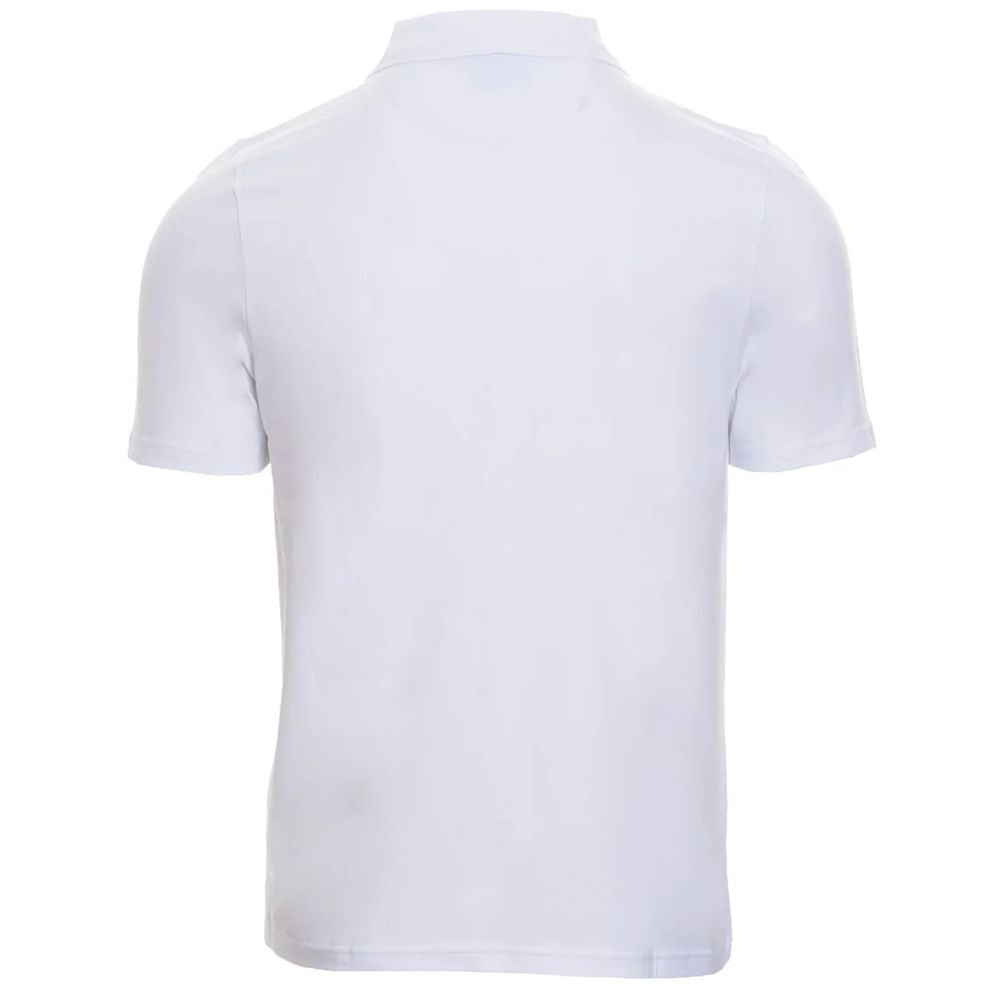 Alpha Studio White Cotton Polo Shirt for Timeless Elegance