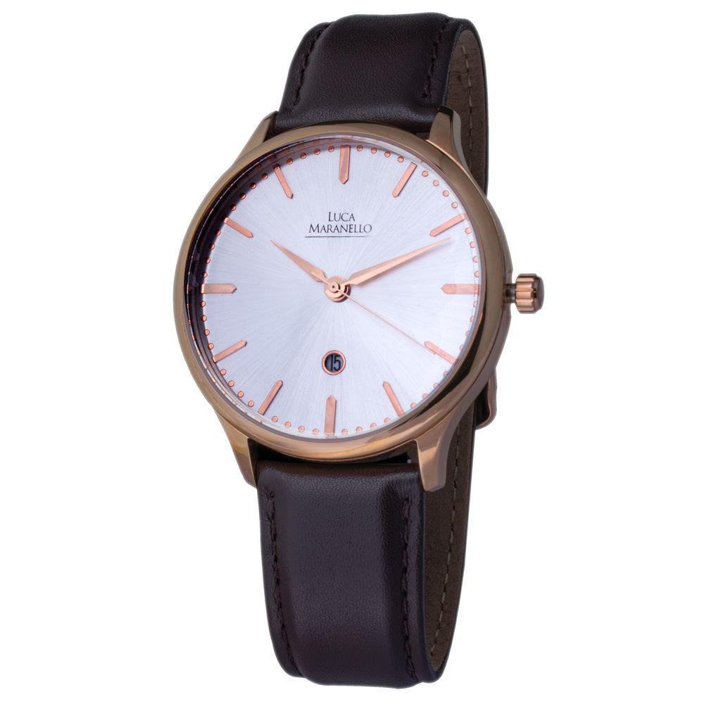 Luca Maranello Brown Leather Watch with Elegant Design