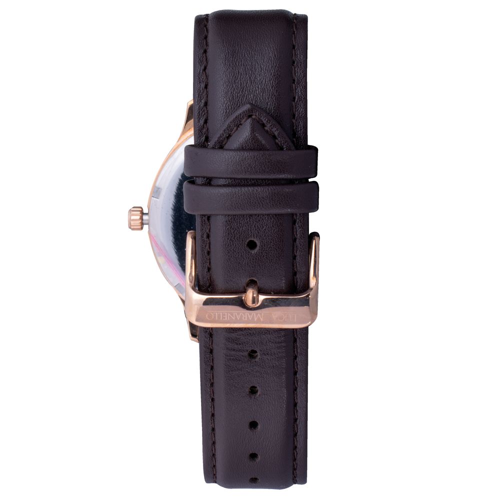 Luca Maranello Brown Leather Watch with Elegant Design