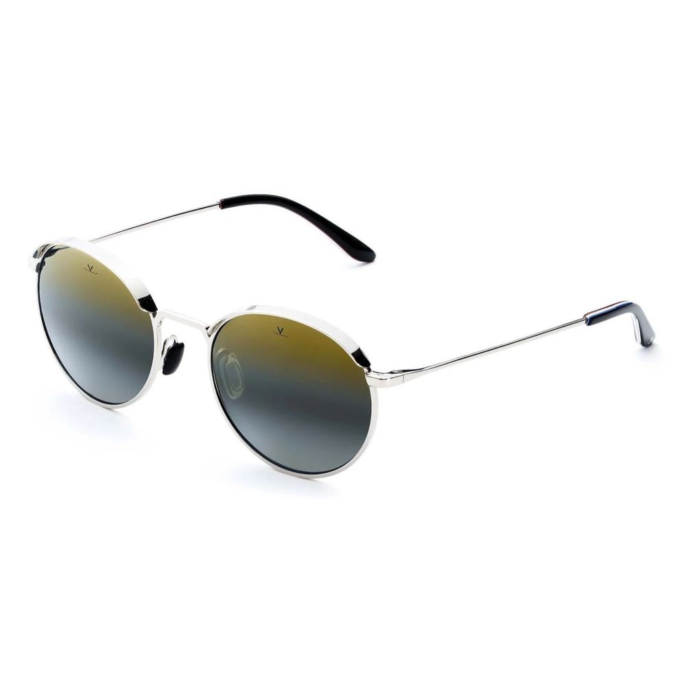 Vuarnet Gray Stainless Steel Sunglasses with Green Lenses