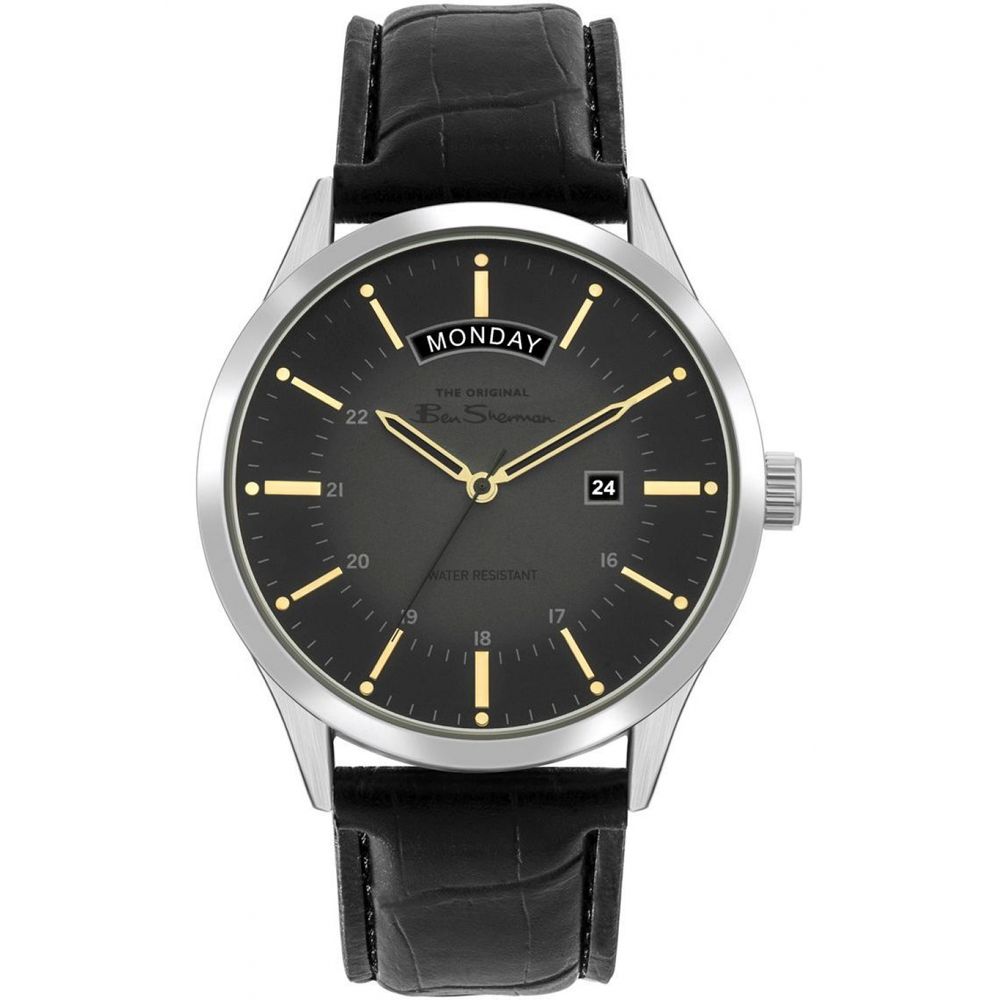 Ben Sherman Black Leather Watch - Timeless Elegance Redefined