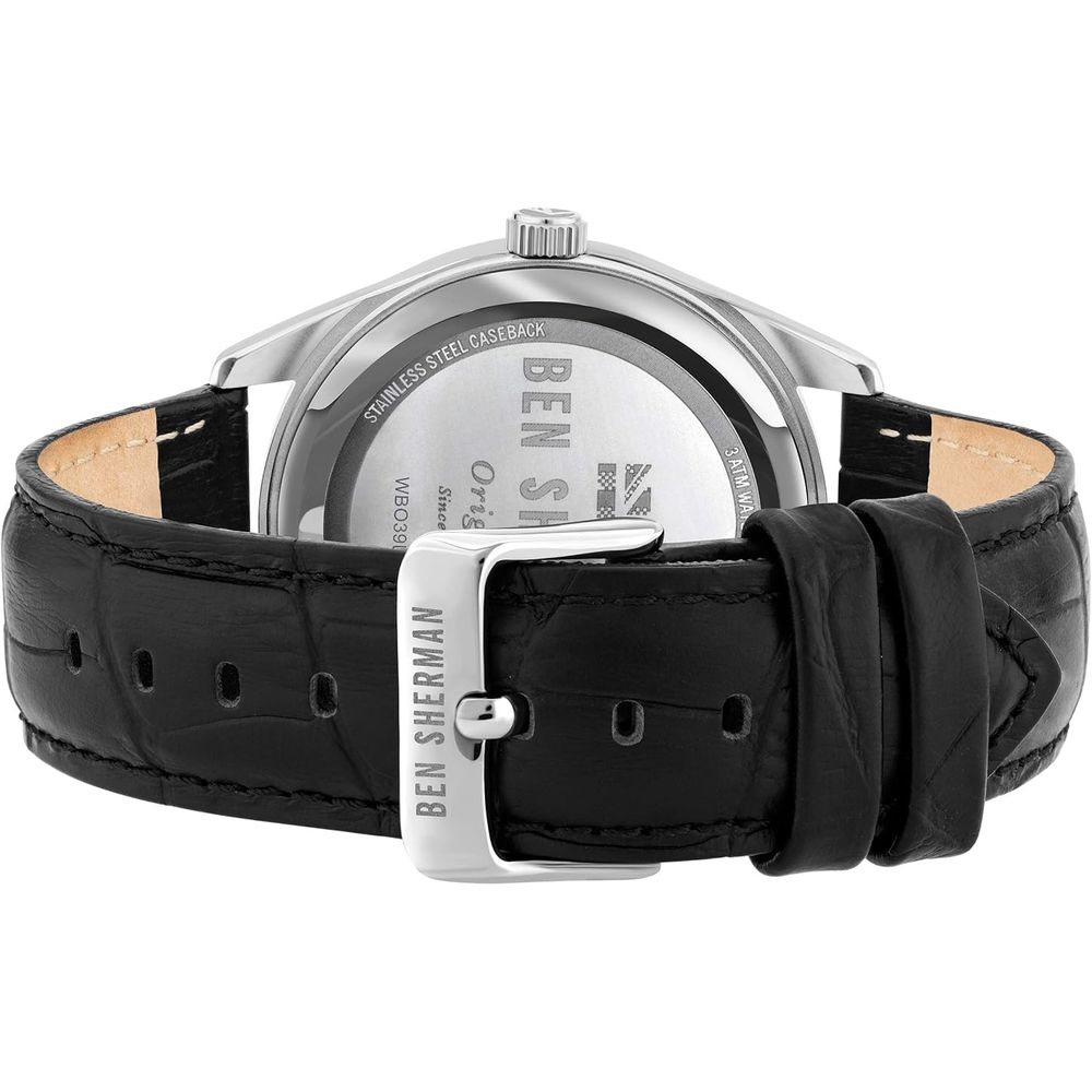 Ben Sherman Black Leather Watch - Timeless Luxury Timepiece