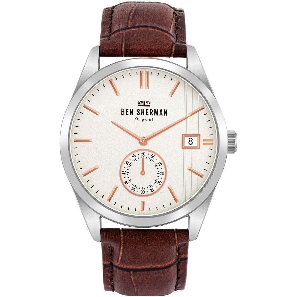 Ben Sherman Brown Leather Watch with Elegant Dial Design