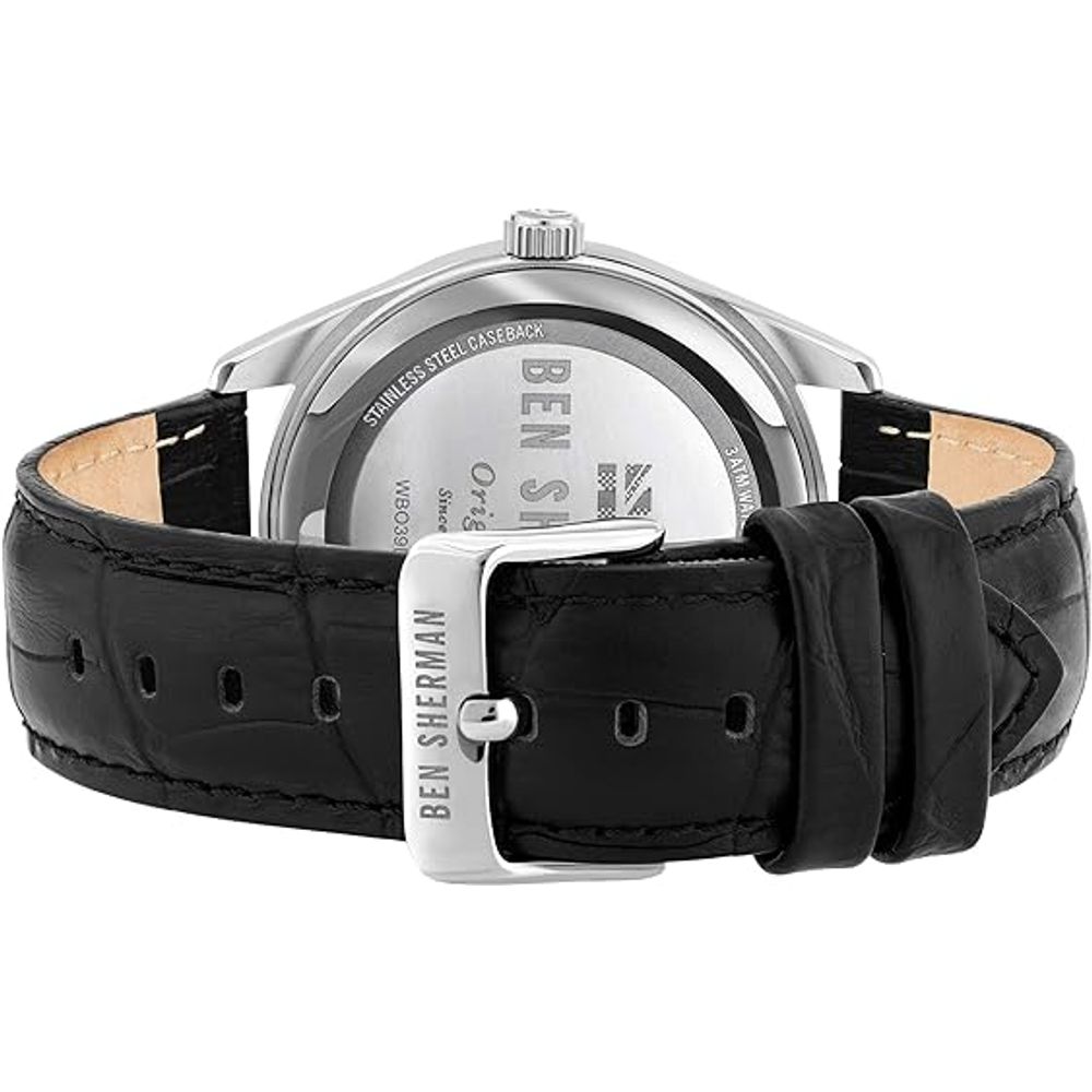 Ben Sherman Black Leather Watch with Timeless Elegance