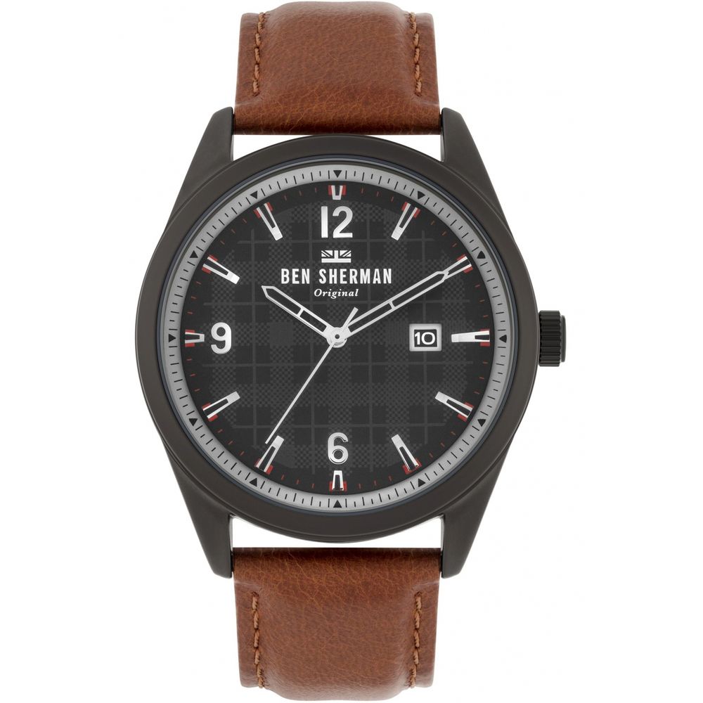 Ben Sherman Brown Leather Watch with Minimalist Design