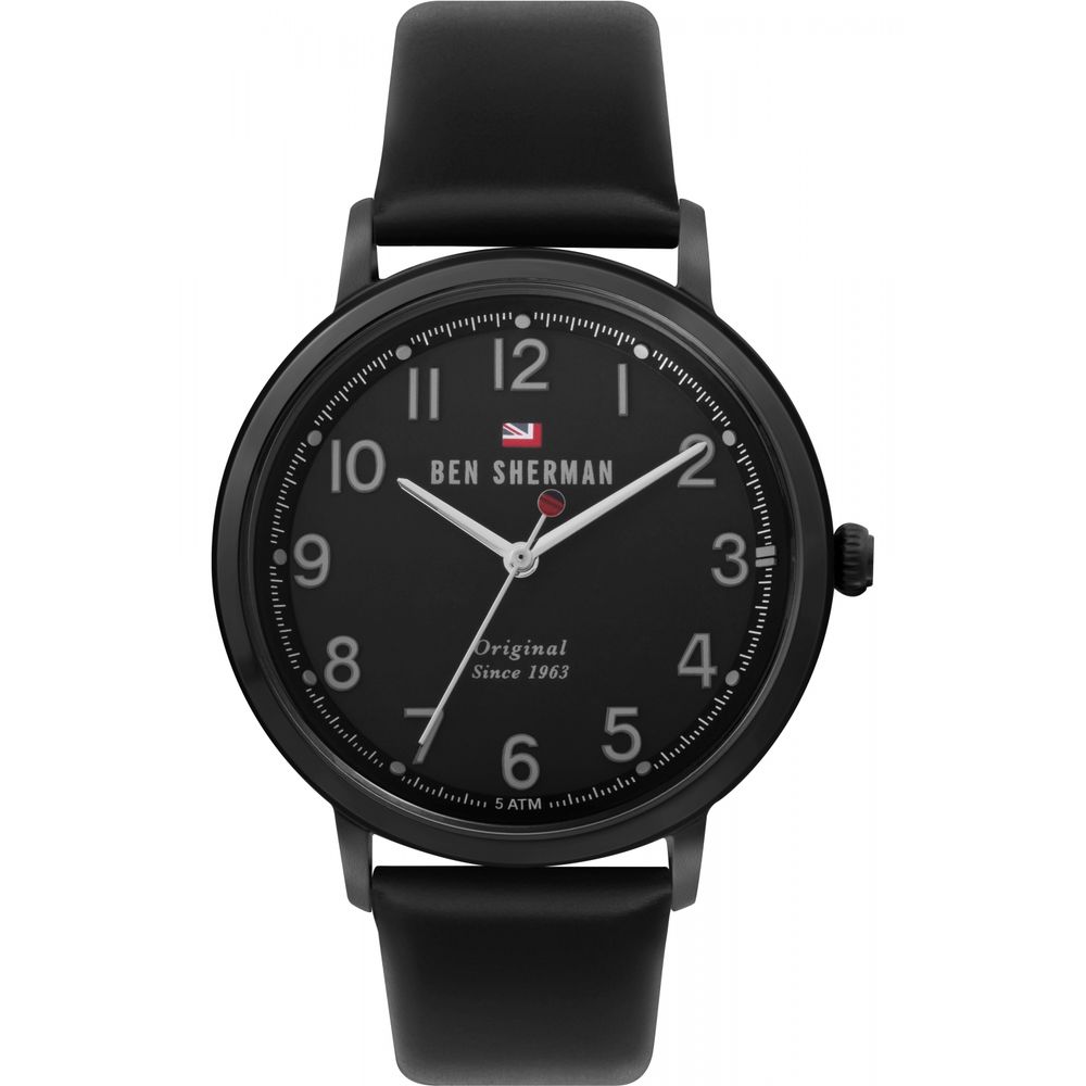 Ben Sherman Black Leather Watch for Timeless Elegance