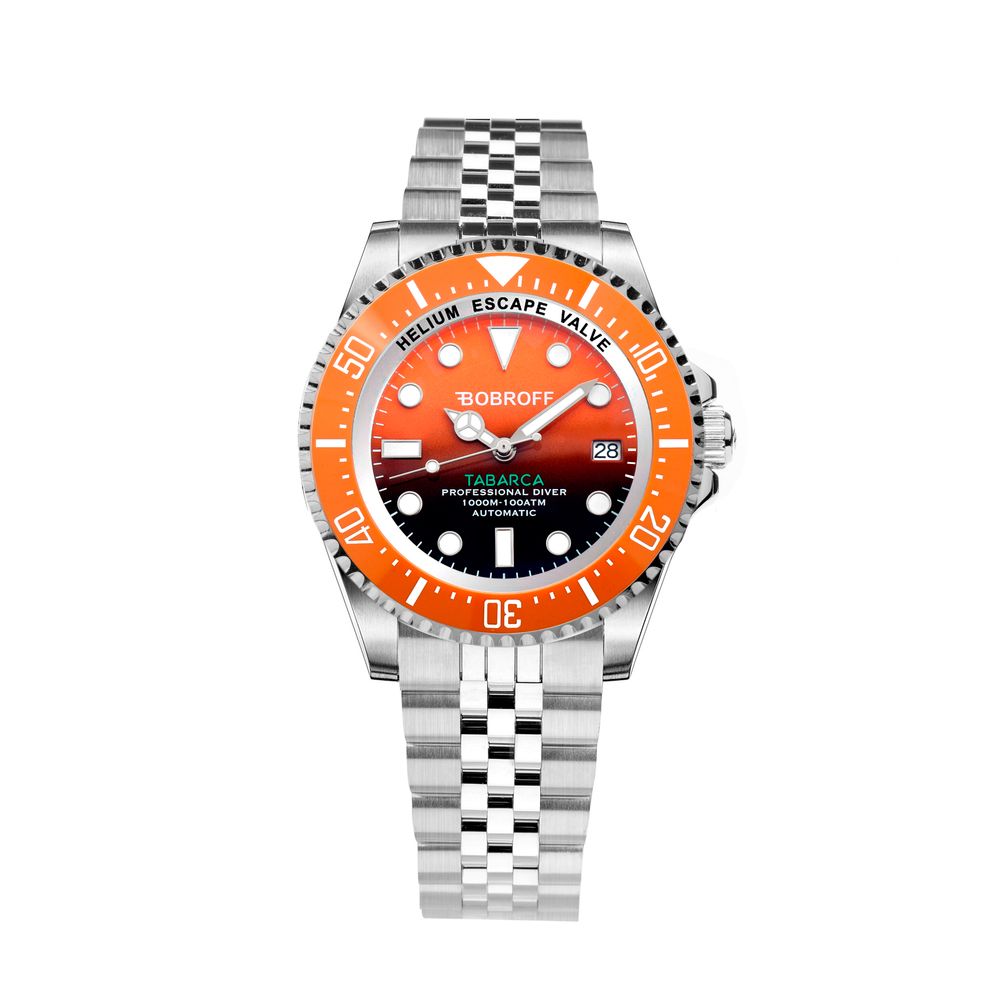 Bobroff Silver Stainless Steel Watch with Distinctive Design