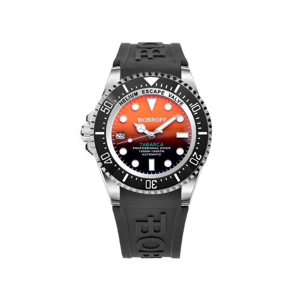 Bobroff Black Rubber Watch - Sophisticated Timepiece Elegance