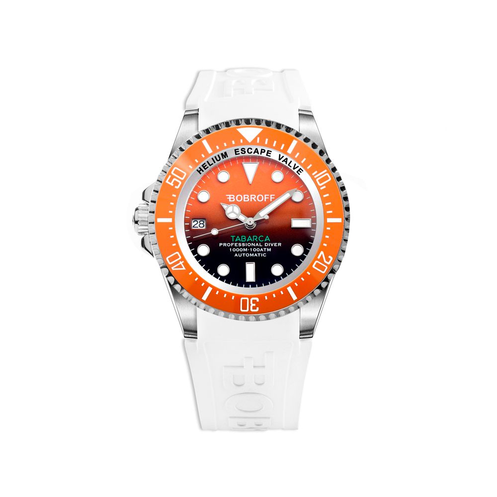 Bobroff White Rubber Watch for Sophisticated Style