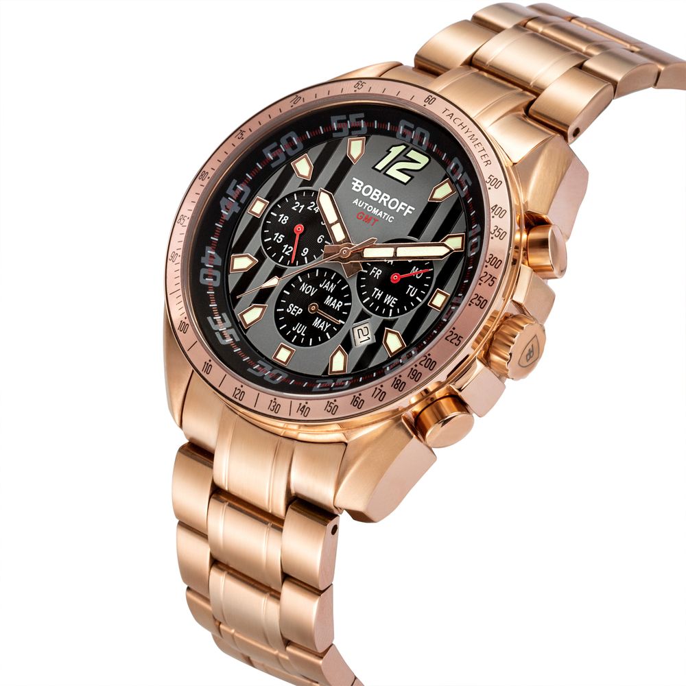Bobroff Bronze Steel Watch - Timeless Luxury Timepiece
