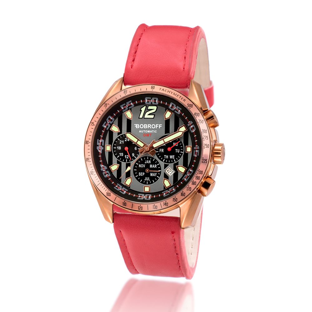 Bobroff Red Leather Watch - Timeless Elegance Redefined