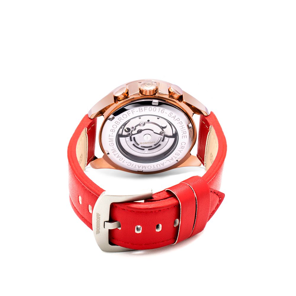 Bobroff Red Leather Watch - Timeless Elegance Redefined