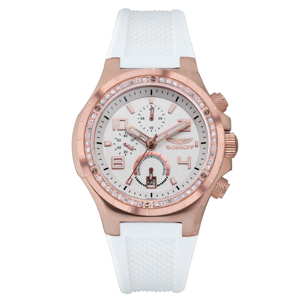 Bobroff White Rubber Watch - Timeless Elegance Redefined