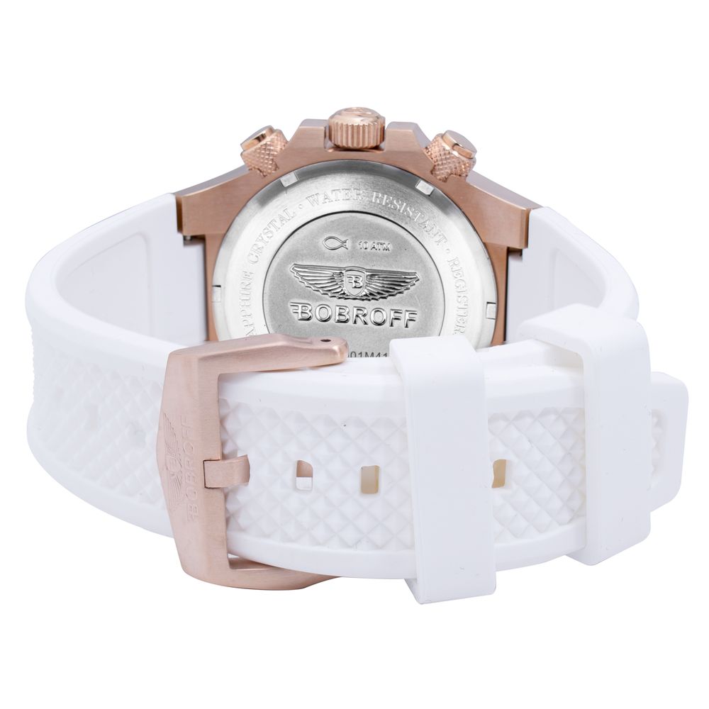 Bobroff White Rubber Watch - Timeless Elegance Redefined